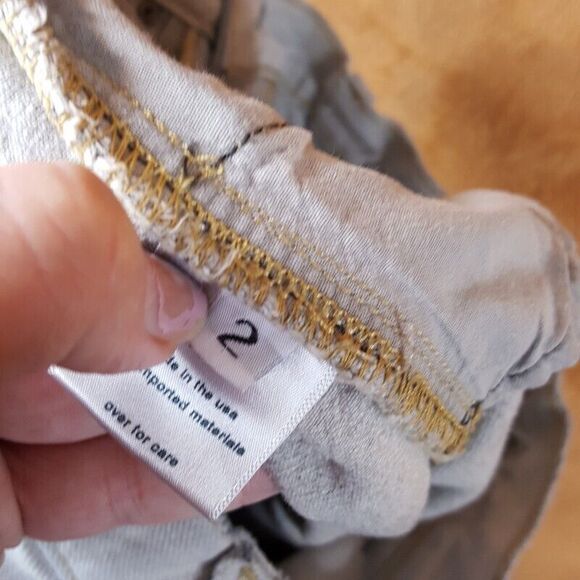 RACHEL COMEY Jeans Womens Size 2 Light Gray Wash Straight Leg Denim FLAW - Picture 7 of 14